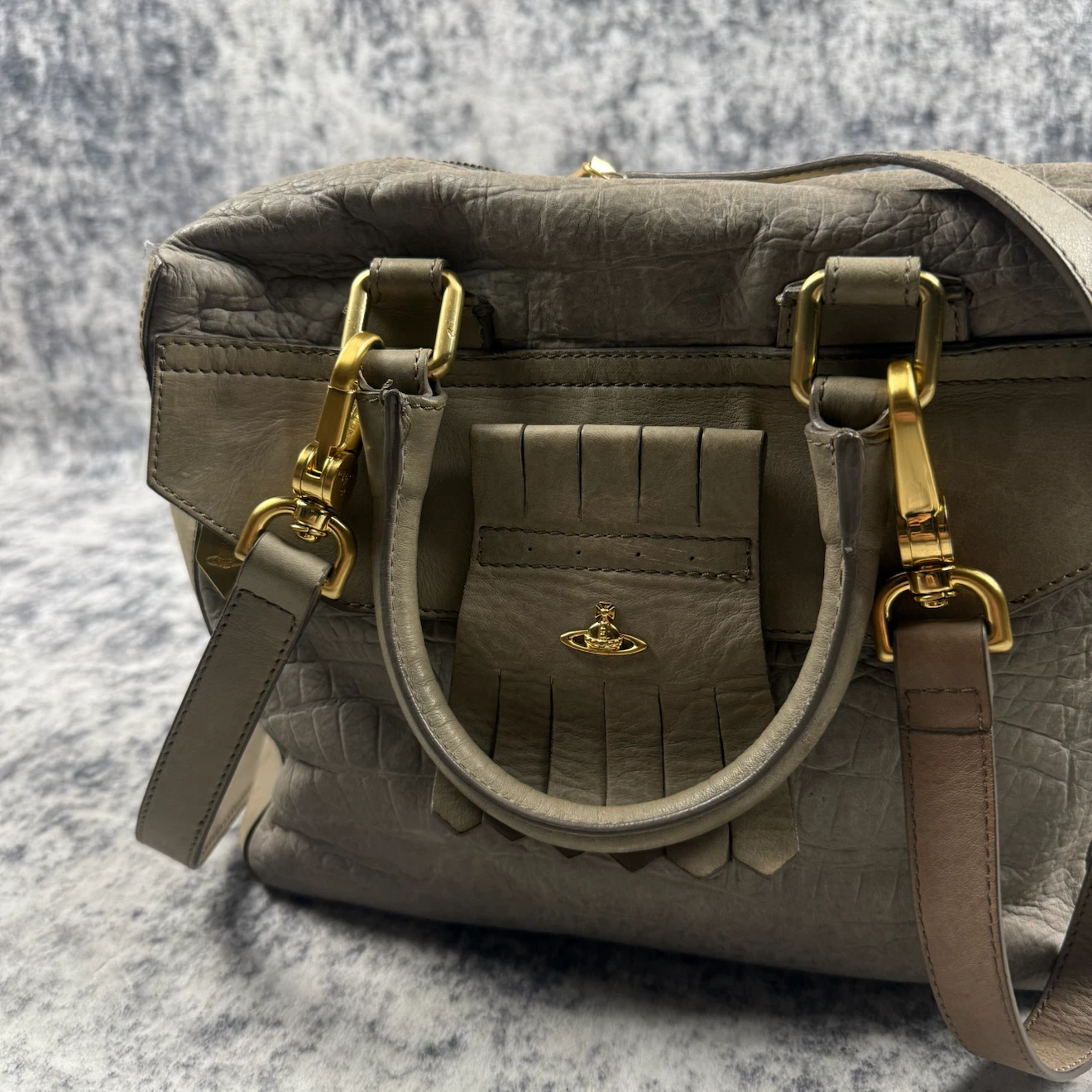Vivienne Westwood Croc-Embossed Leather 2-Way Handbag - photo 2