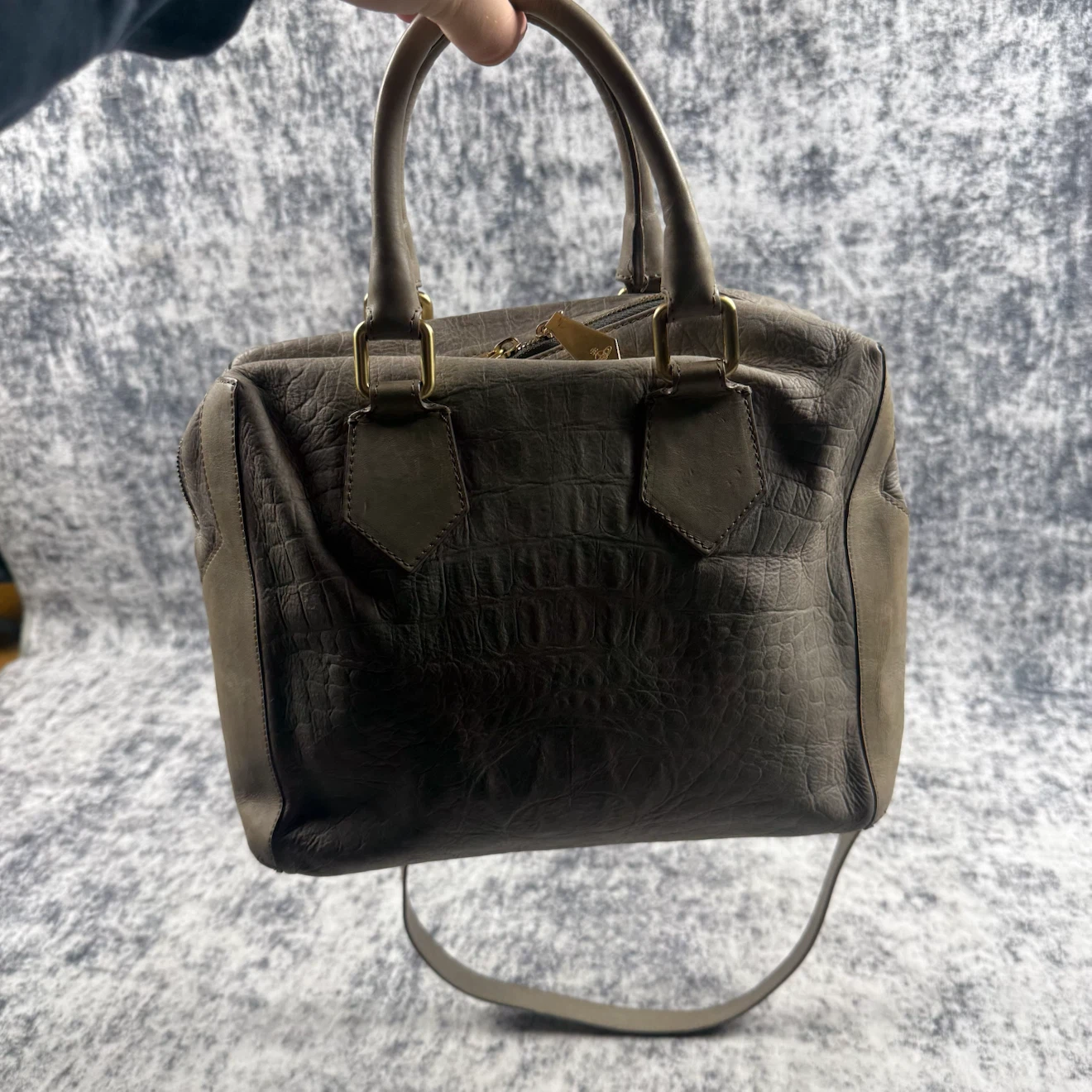 Vivienne Westwood Croc-Embossed Leather 2-Way Handbag - photo 4