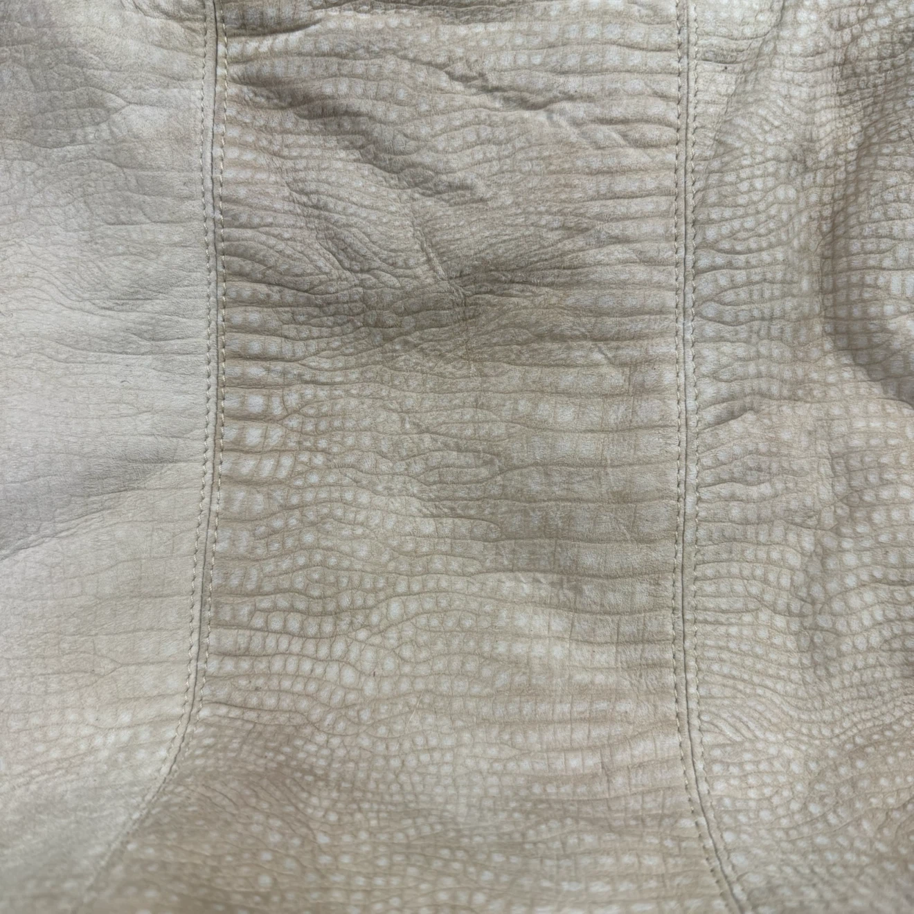 Brunello Cucinelli Beige Croc Embossed Leather Tote Bag - photo 3