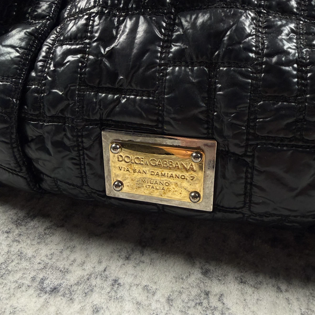 Dolce & Gabbana Miss Lexington Quilted Patent Nylon Tote Bag - photo 2