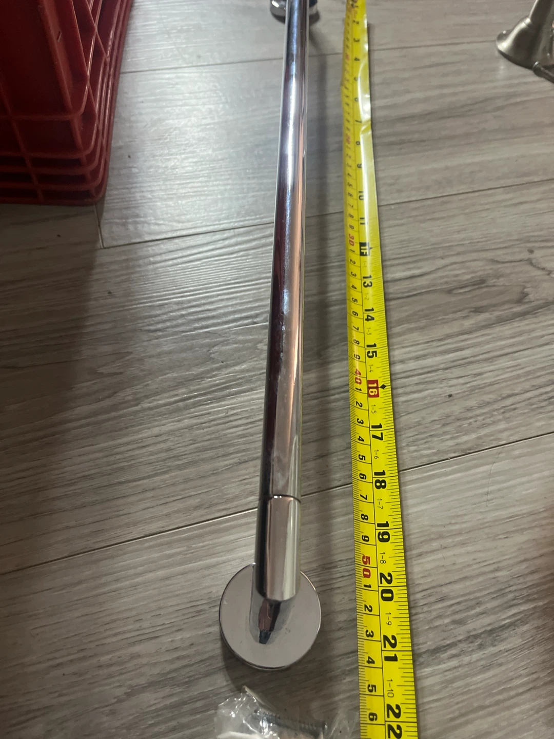 Chrome towel bar