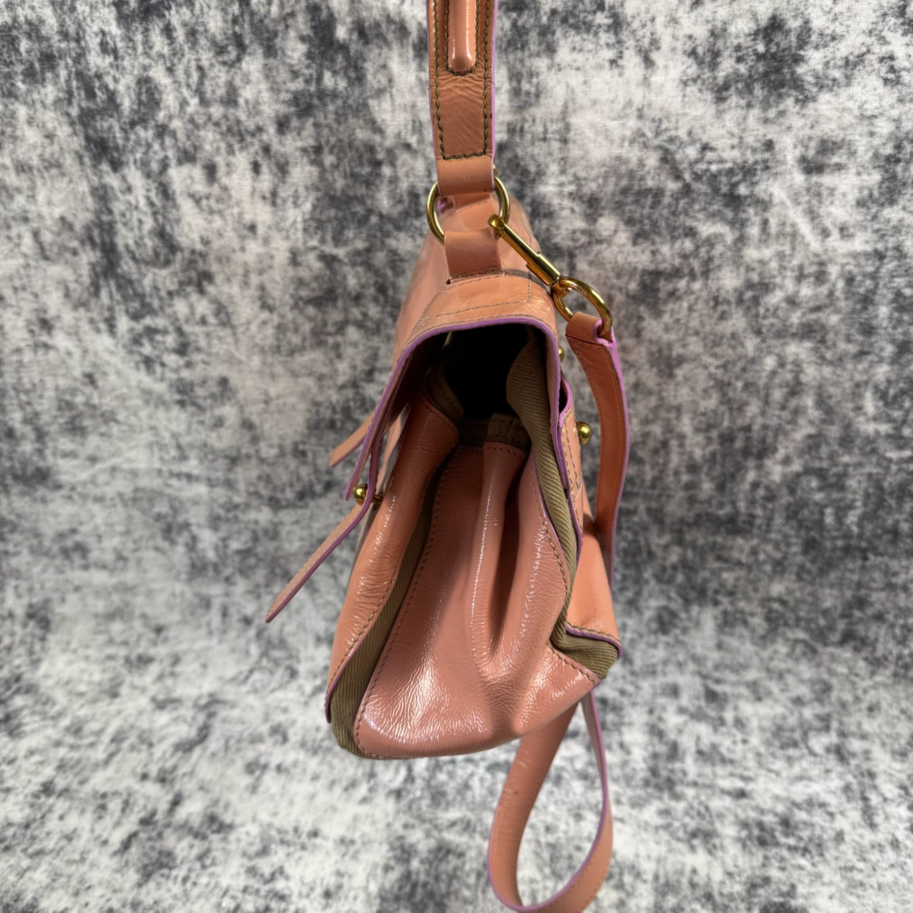 Vintage Yves Saint Laurent Muse Two Pink Patent Leather Bag - photo 3