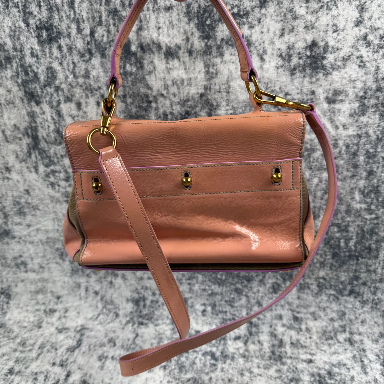 Vintage Yves Saint Laurent Muse Two Pink Patent Leather Bag - photo 5