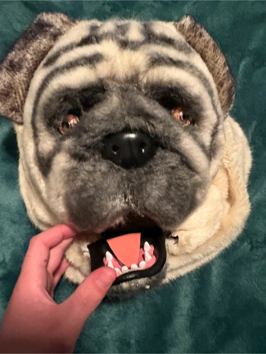 Realistic Pug Costume Mask with moving mouth - photo 3