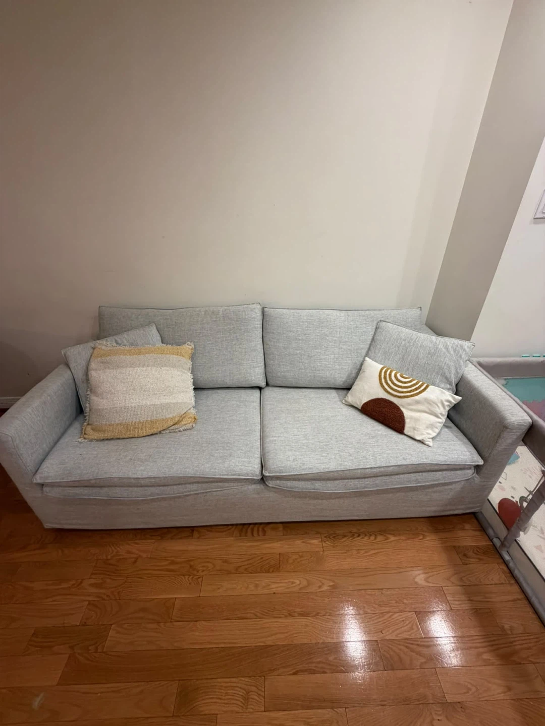 Light Grey Fabric Sofa