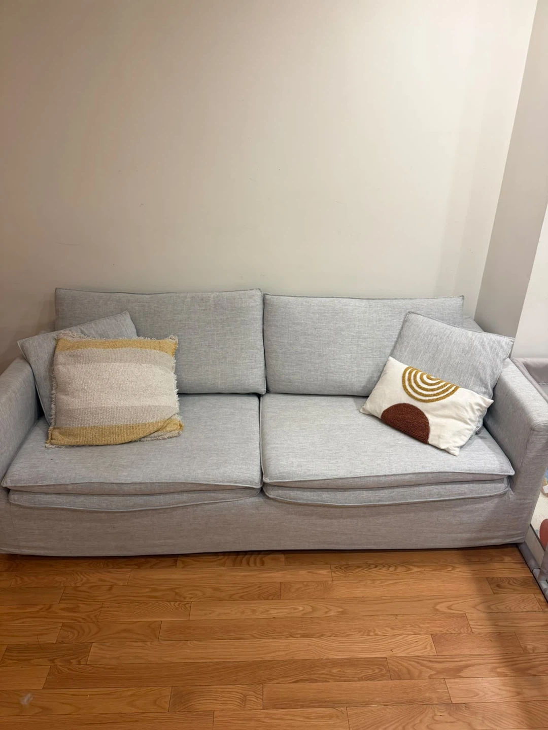 Light Grey Fabric Sofa - photo 2