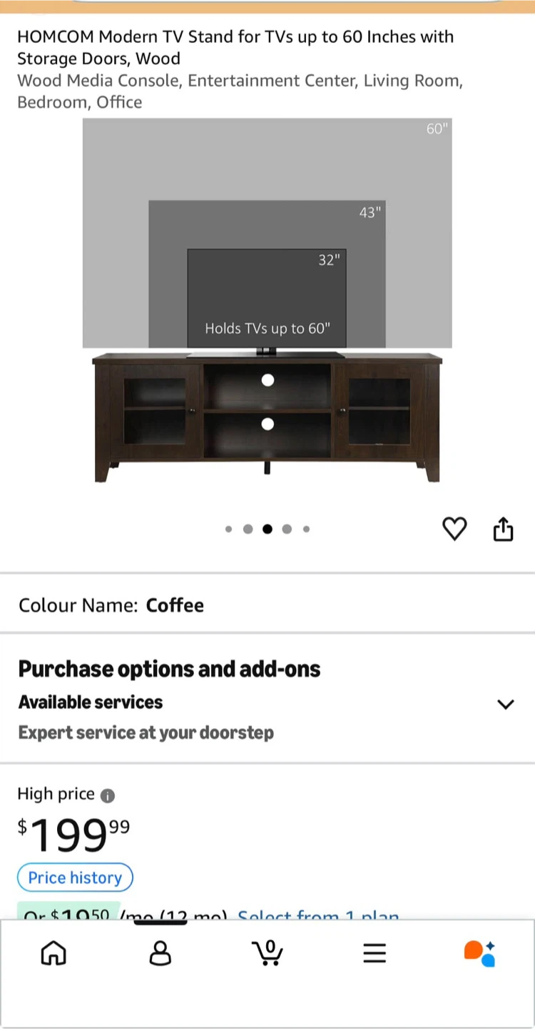 HOMCOM Modern TV Stand - media unit - photo 3