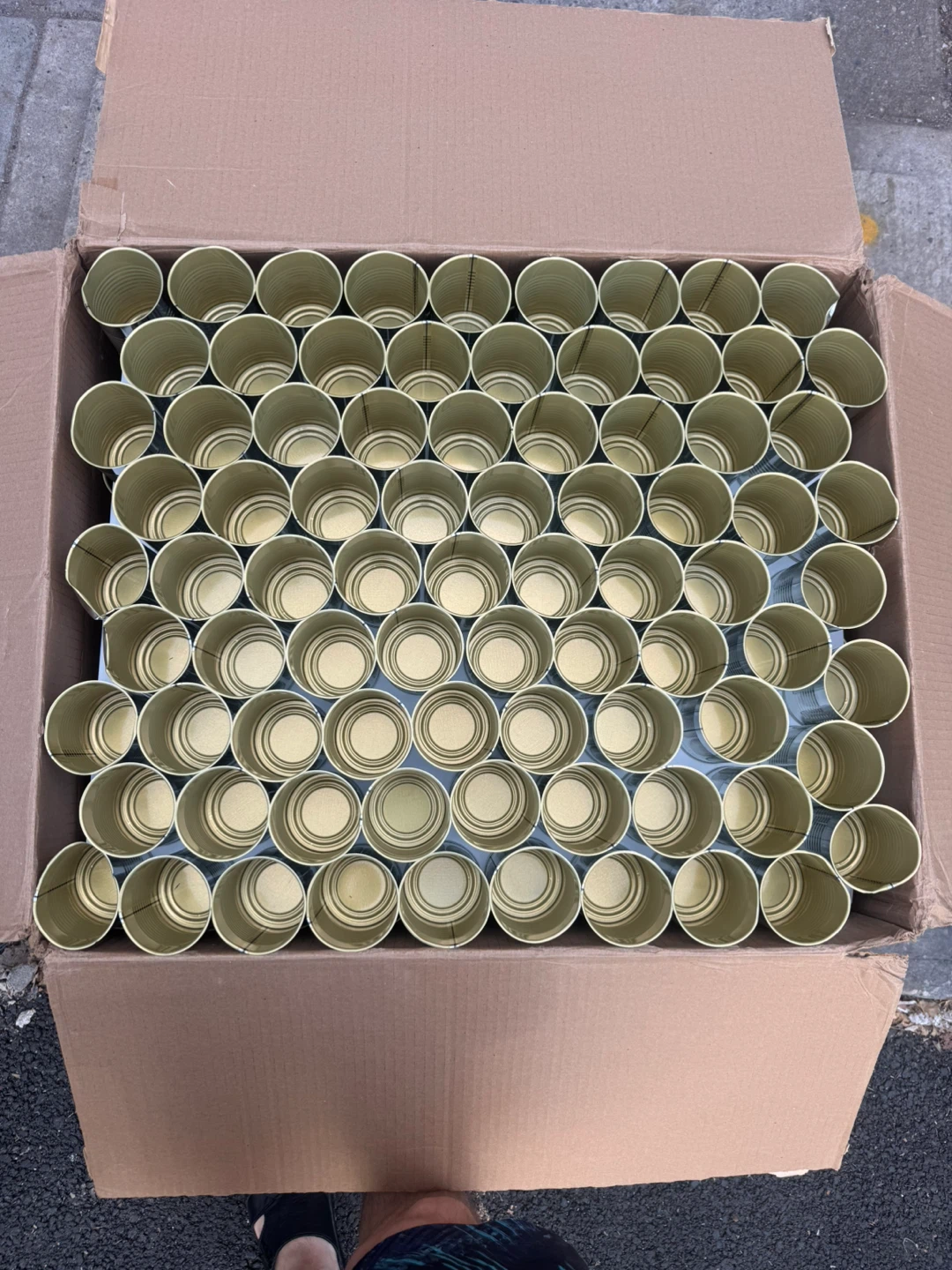 Large Bulk Set of Empty Metal Tin Cans