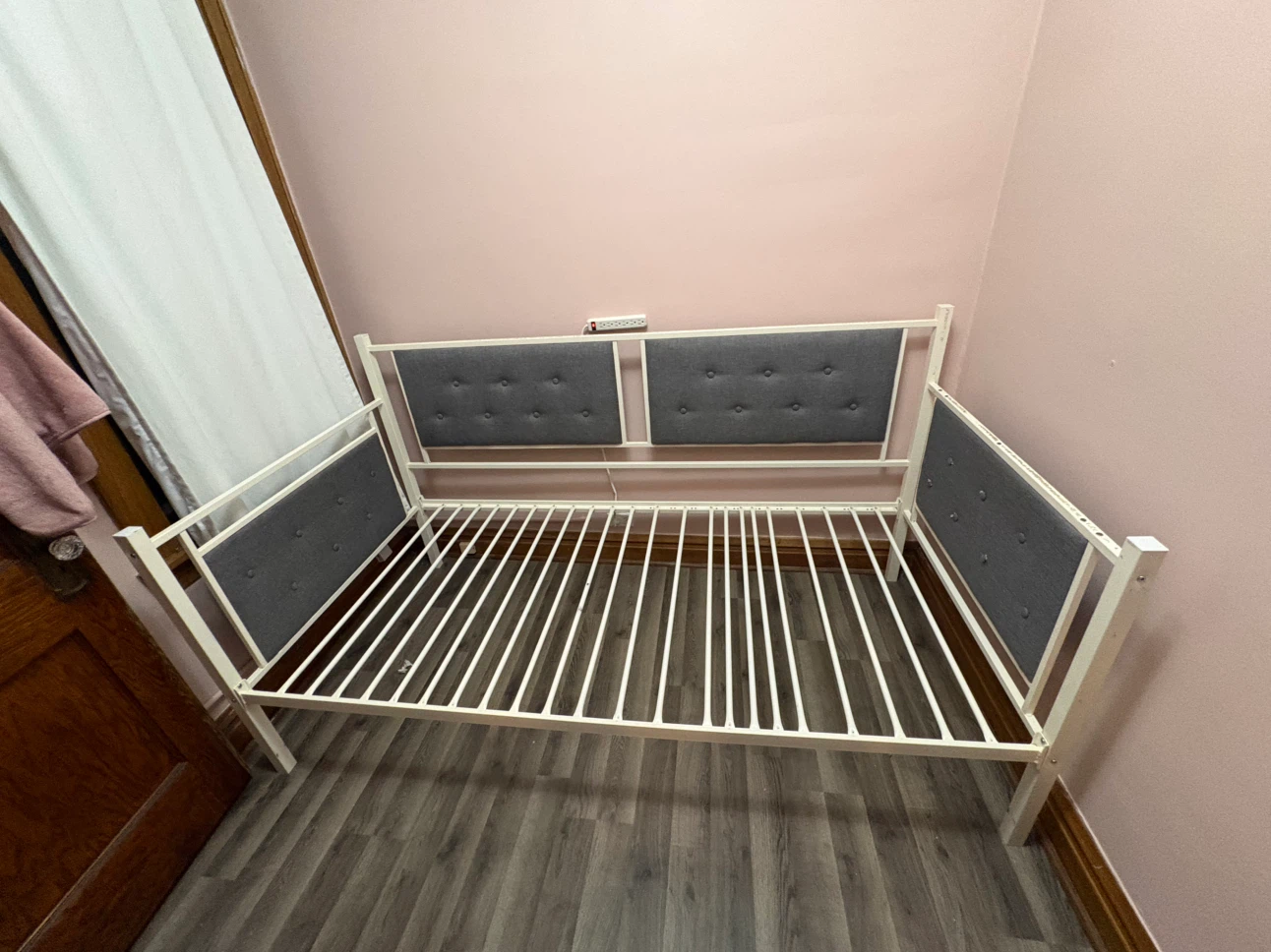 Metal Daybed Frame with Upholstered Panels - photo 3