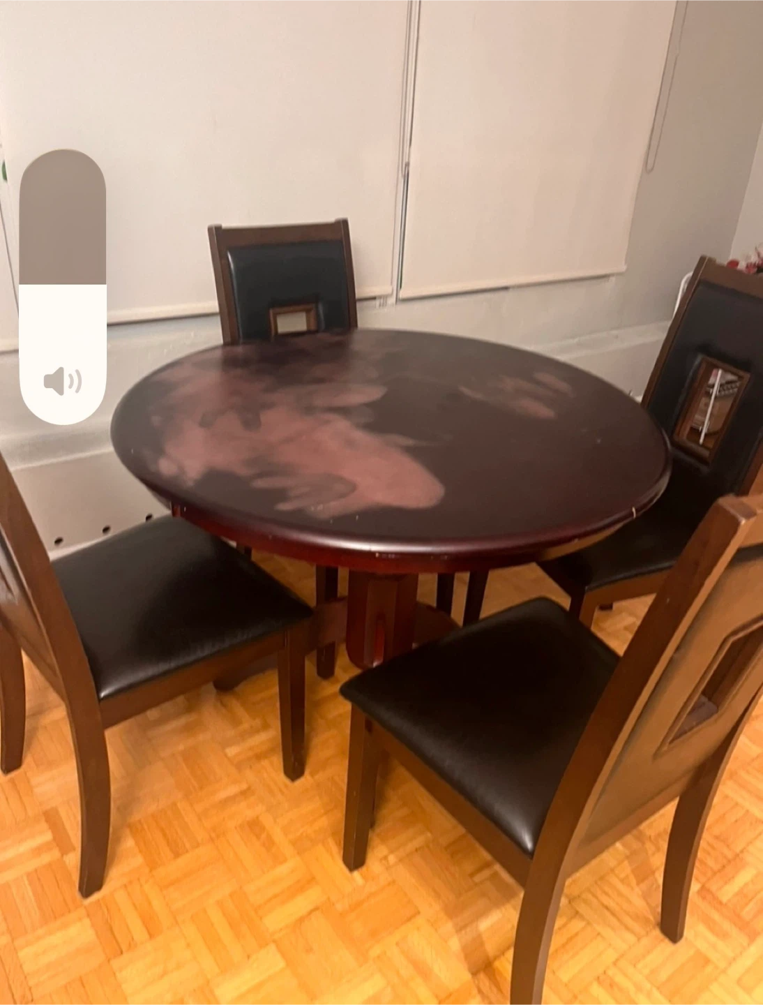 Round Wooden Dining Table with 4 Chairs - photo 2