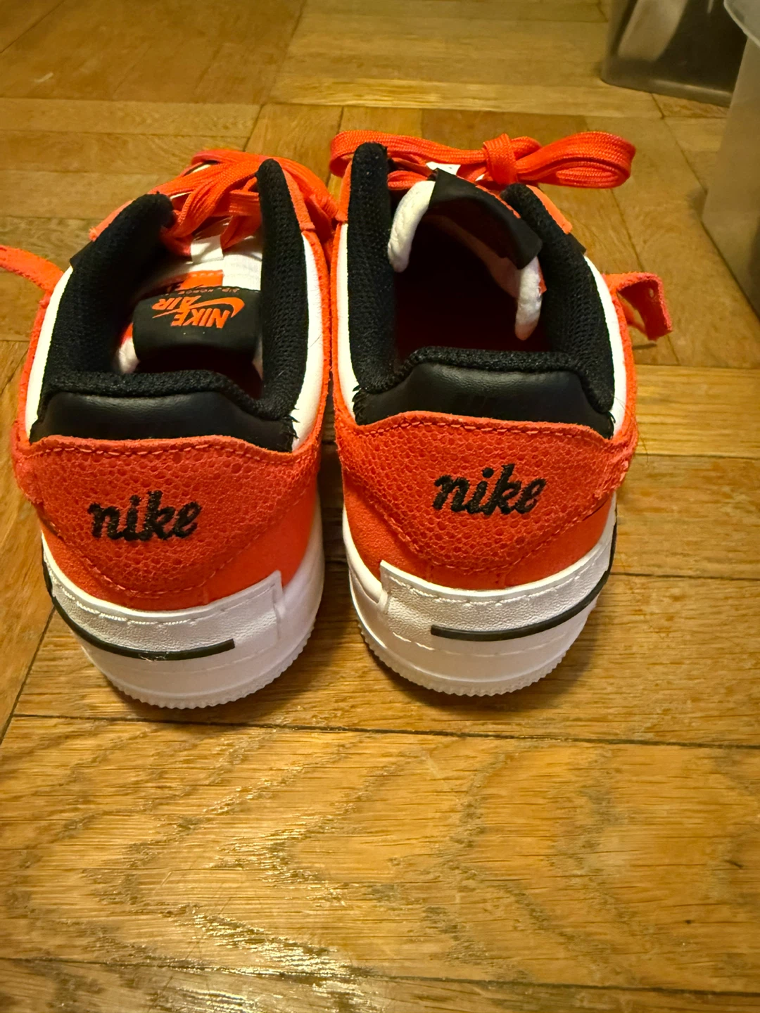 Nike Air Force 1 Shadow Orange White Sneakers - photo 5