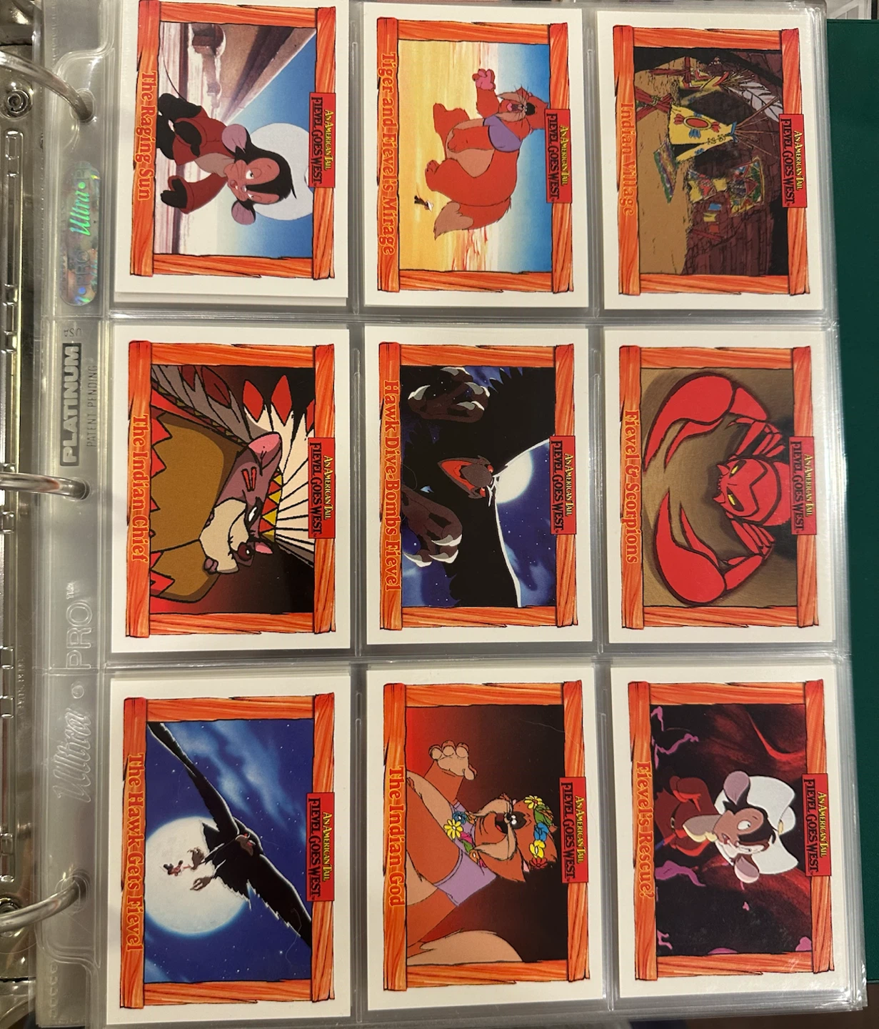 An American Tail Fievel Goes West Movie Trading Cards