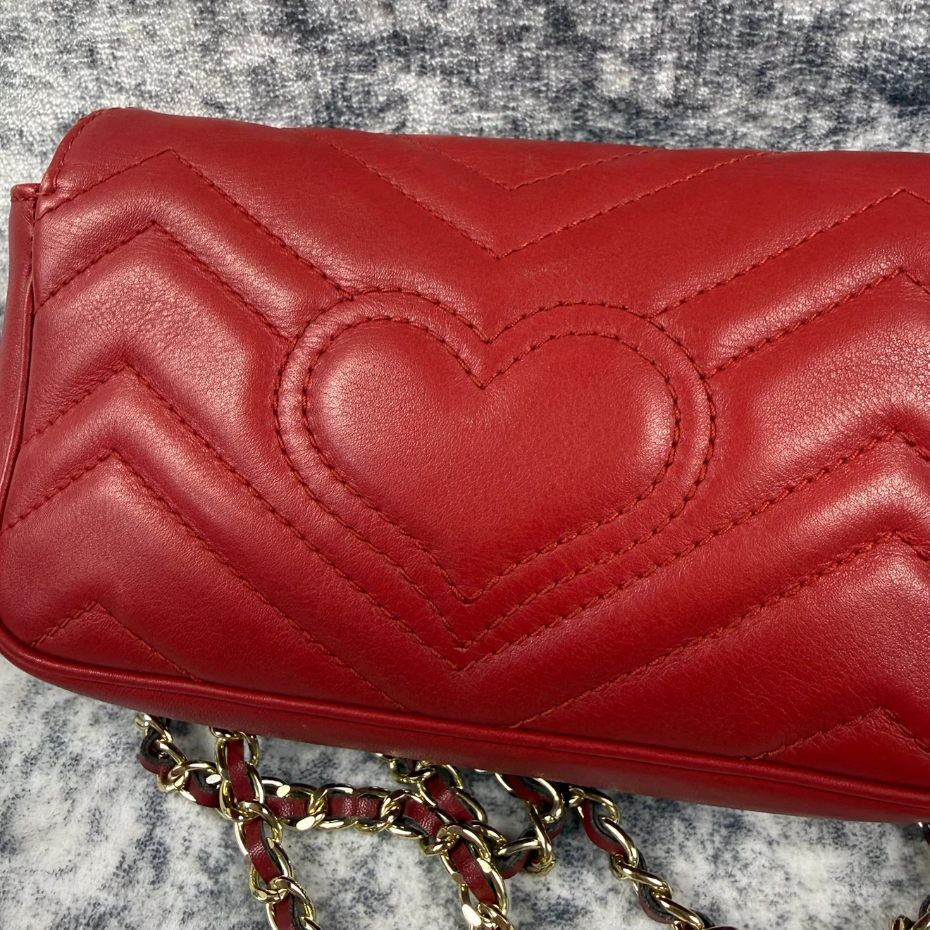 Gucci GG Marmont Red Matelassé Super Mini Bag - photo 4