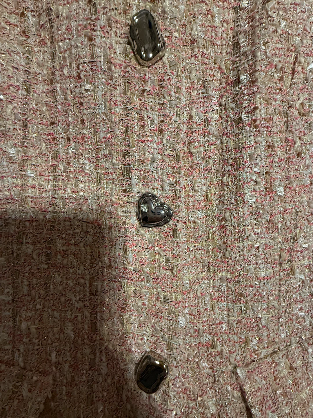 ANFEIOUNA Pink Tweed Vest Size 40 - photo 2