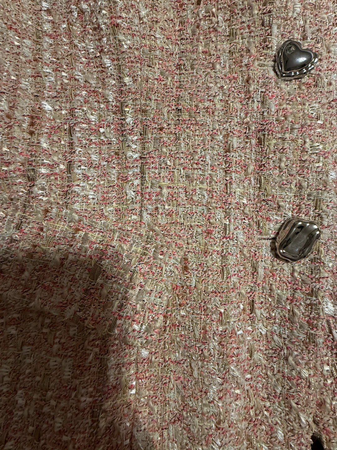 ANFEIOUNA Pink Tweed Vest Size 40 - photo 3