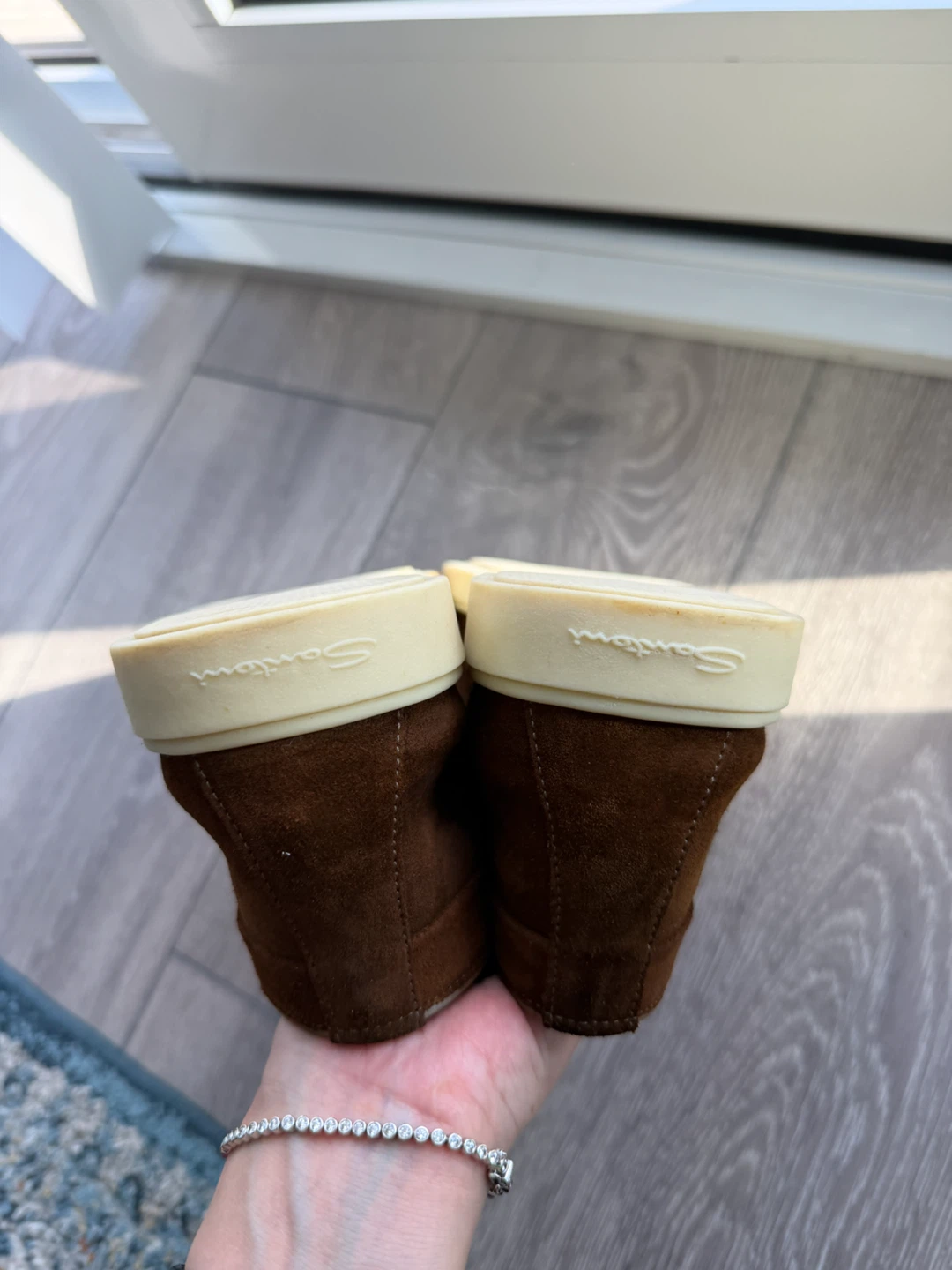 Santoni Brown Suede Slip-on Shoes - photo 4