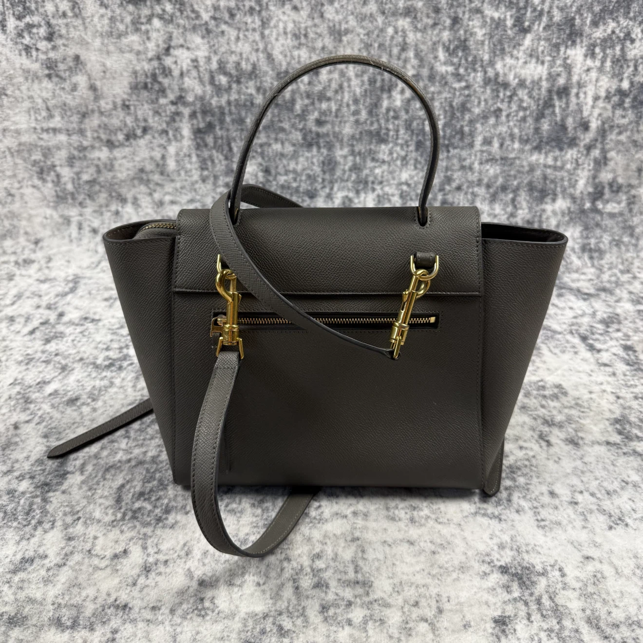 Celine Micro Belt Bag in Grey Grained Calfskin - photo 2