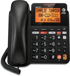 AT&T Corded Phone with 25 min Digital Answering Machine, Black - photo 2