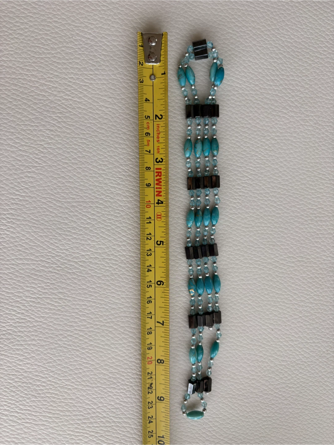 Turquoise and black bead bracelet - photo 5