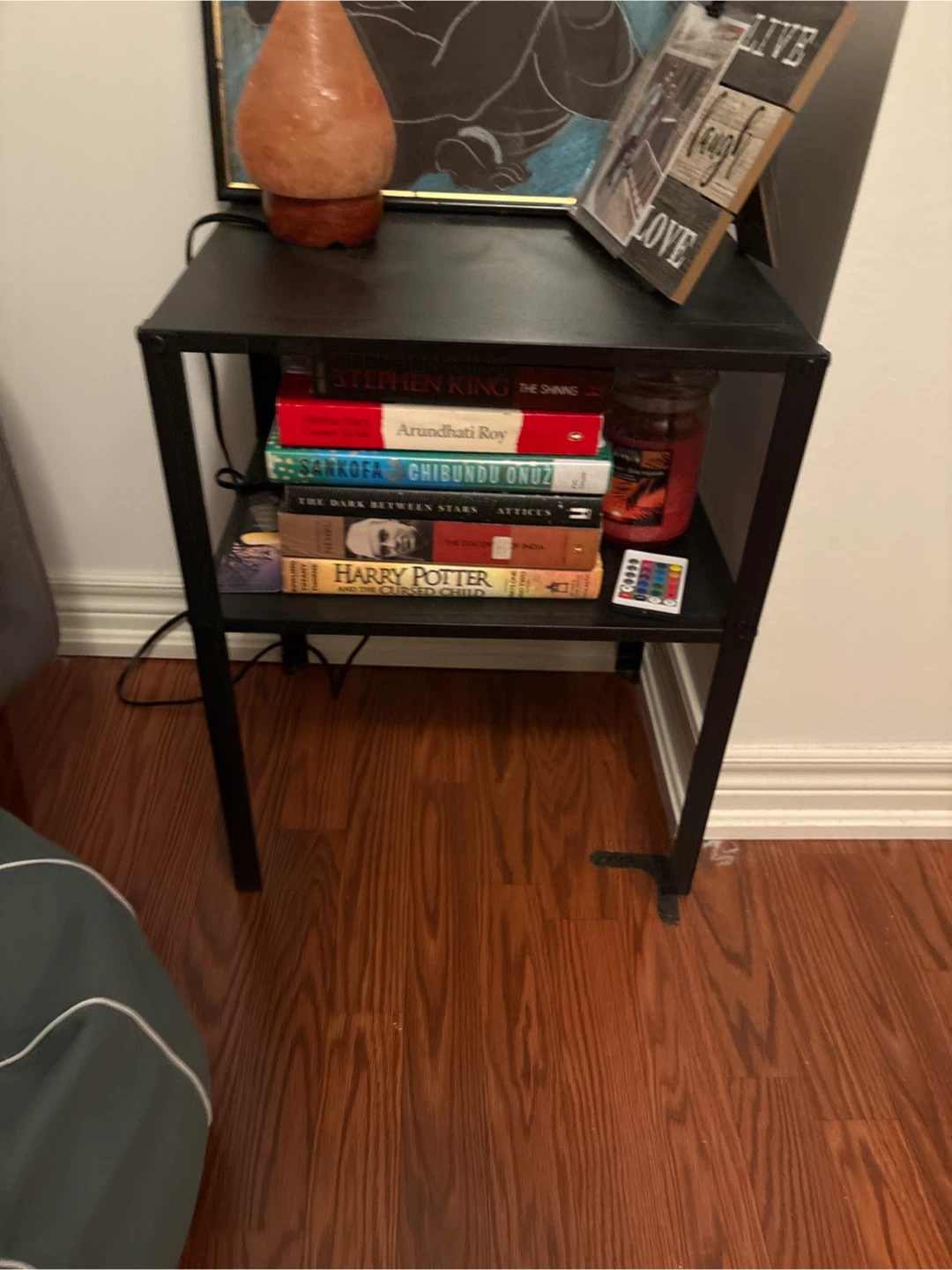 Black Metal Nightstand