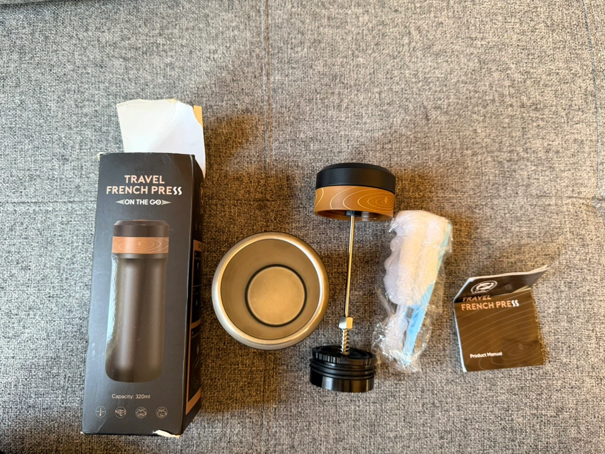 Travel French Press Coffee Maker 320ml - photo 2