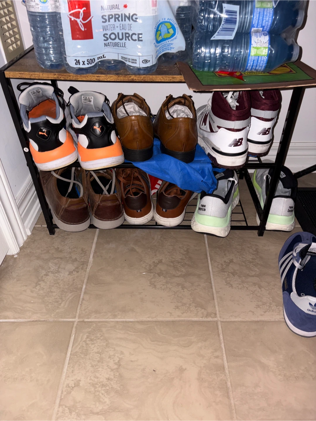 Black Metal Shoe Rack