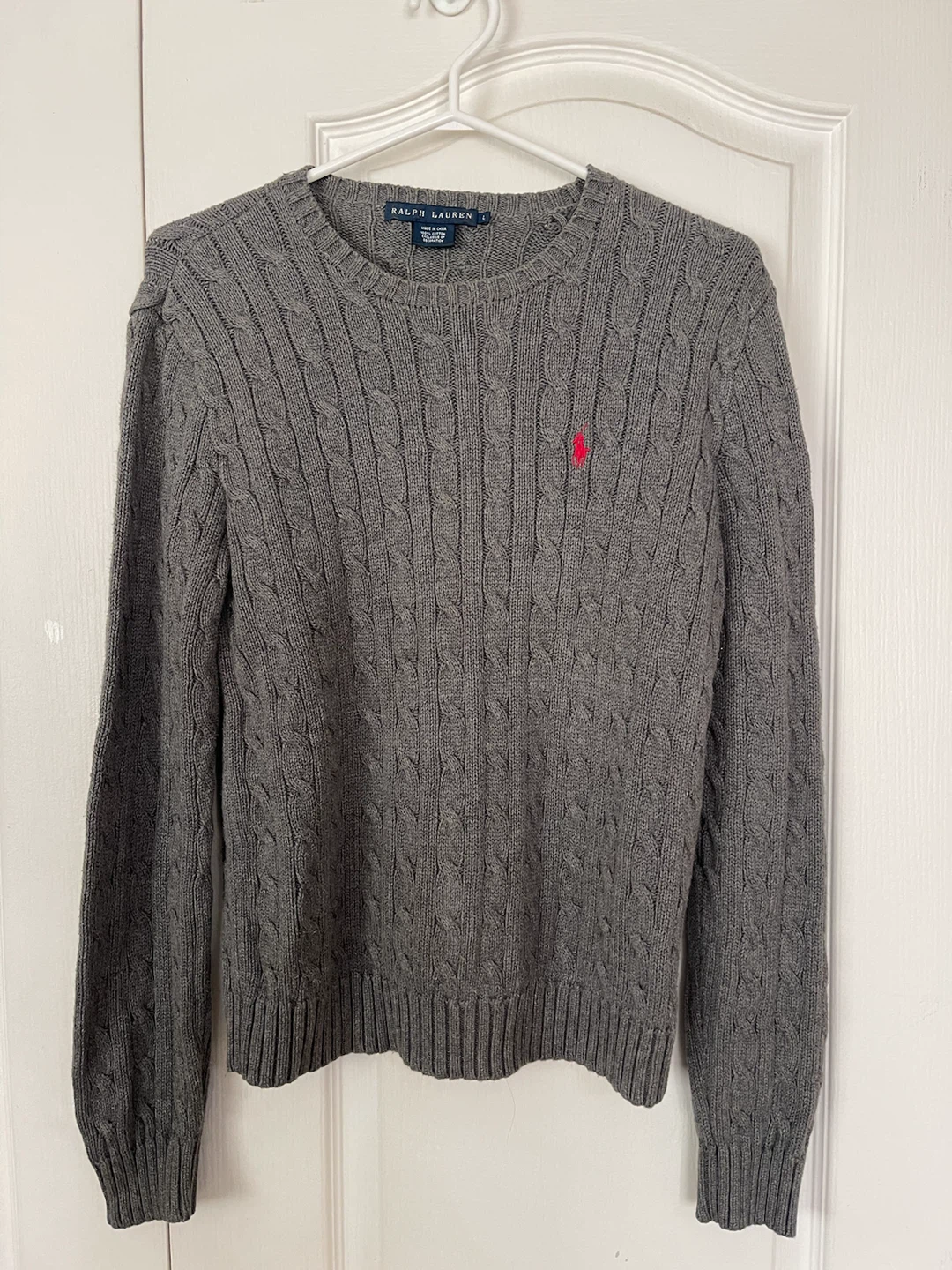 Ralph Lauren Grey Cable Knit Sweater - photo 2