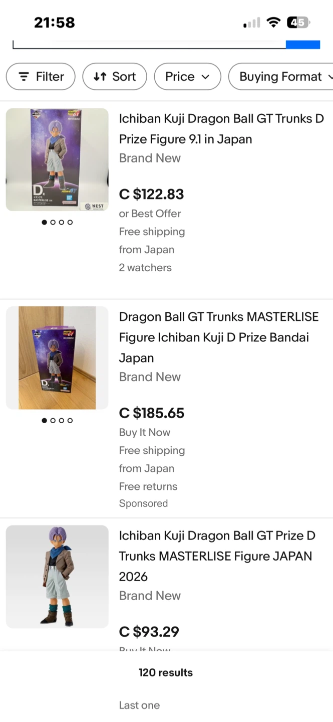 Dragon Ball GT Trunks Ichiban Kuji D Prize Masterlise Figure - photo 2