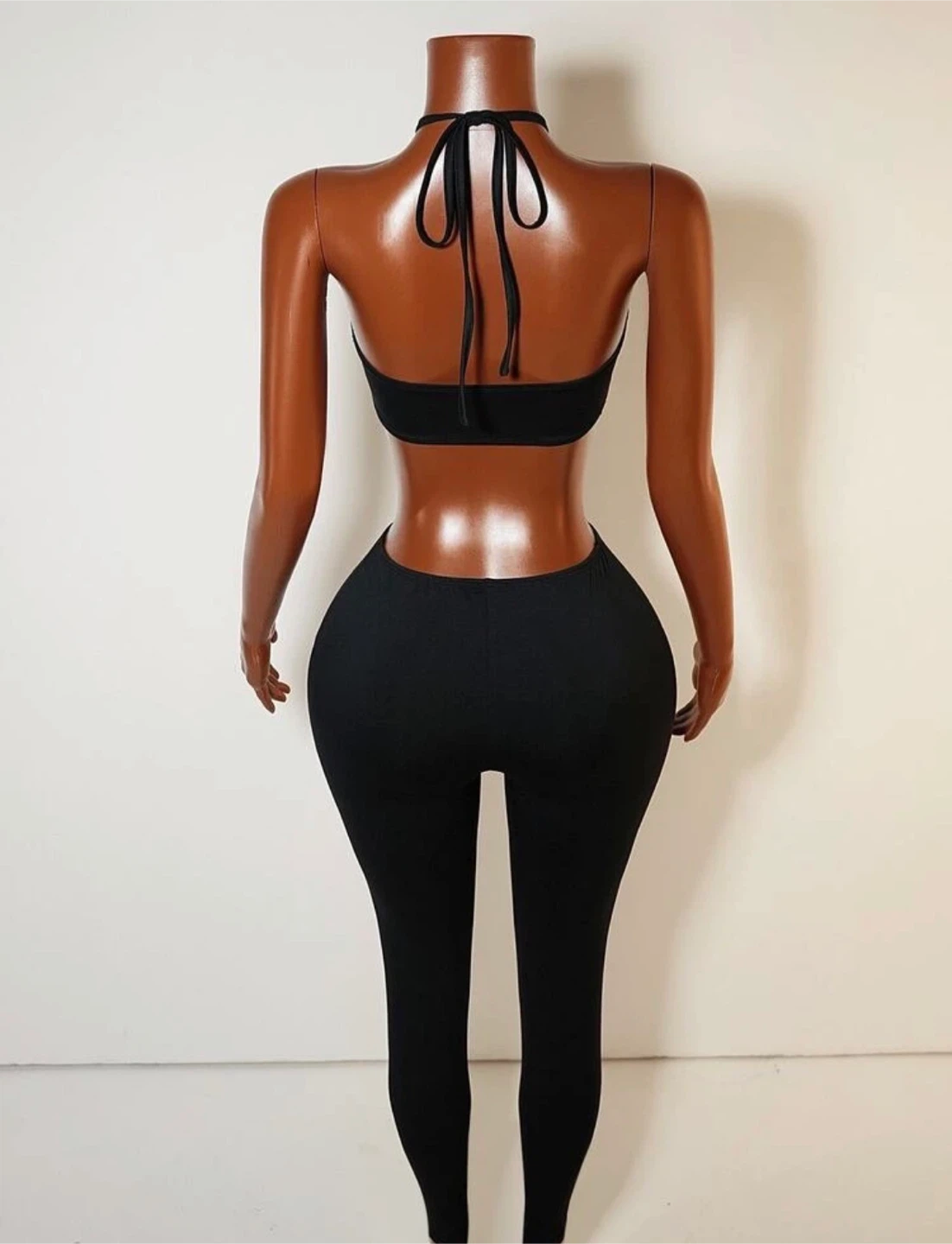 Black Cutout Halter Jumpsuit - photo 2