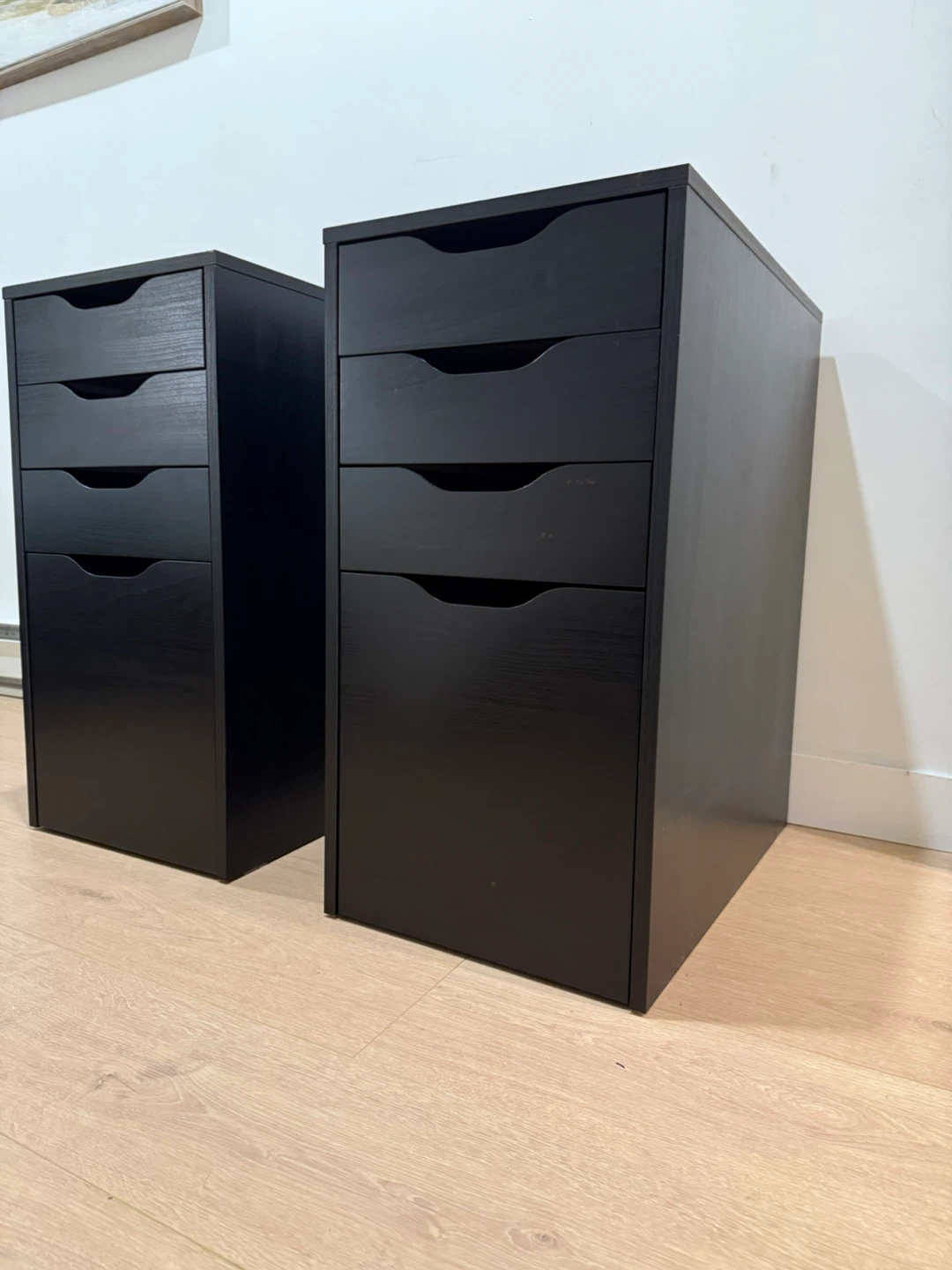 Two IKEA Alex Drawer Units