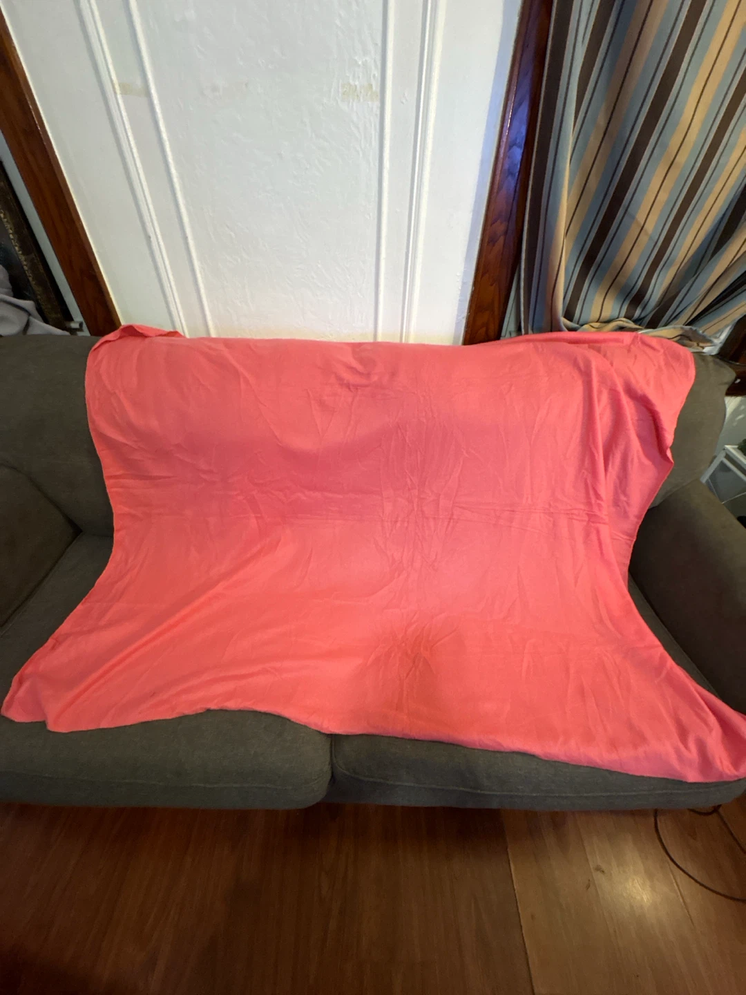 Coral Pink Throw Blanket