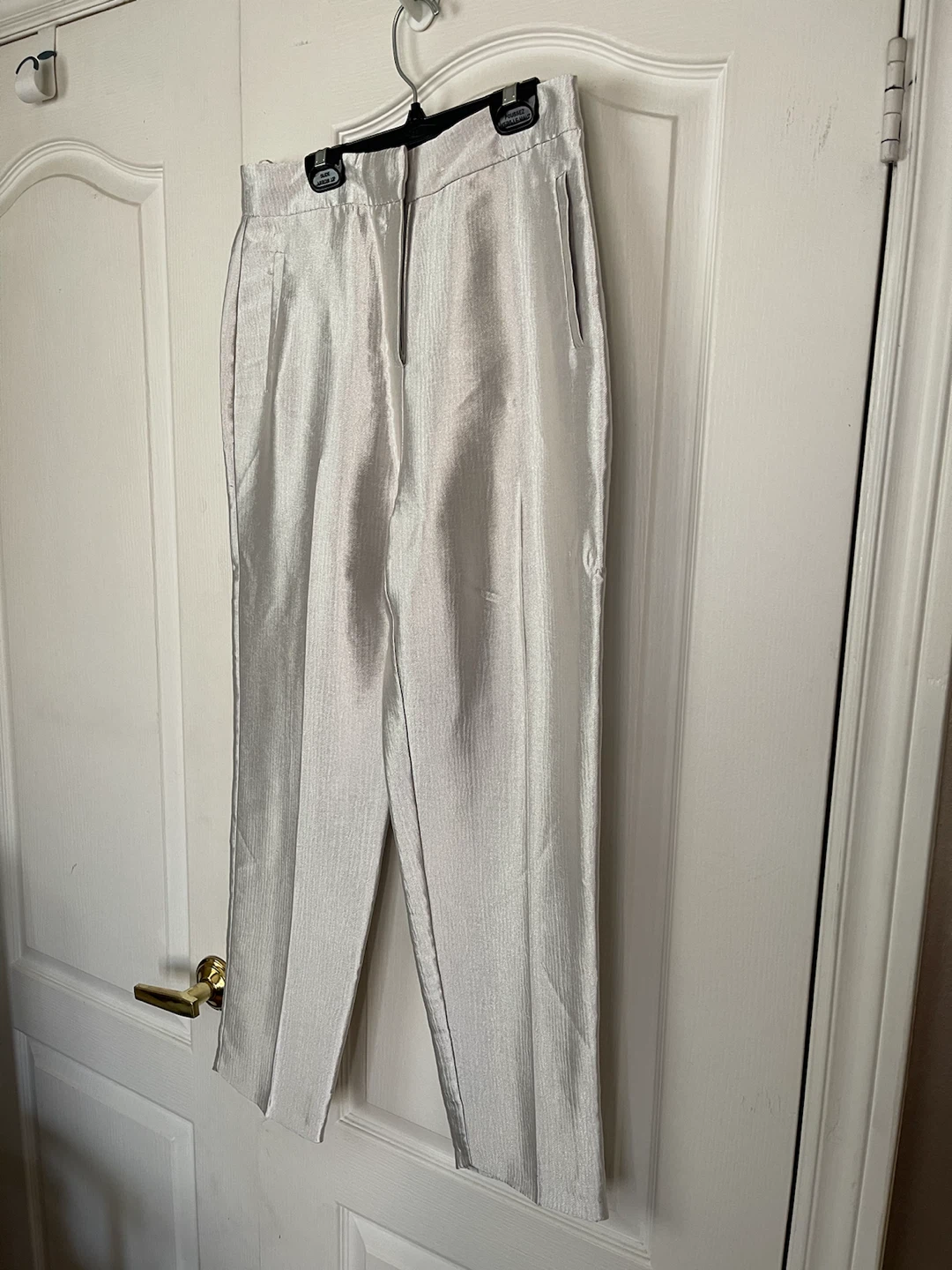 Topshop Metallic Silver Trousers - photo 2