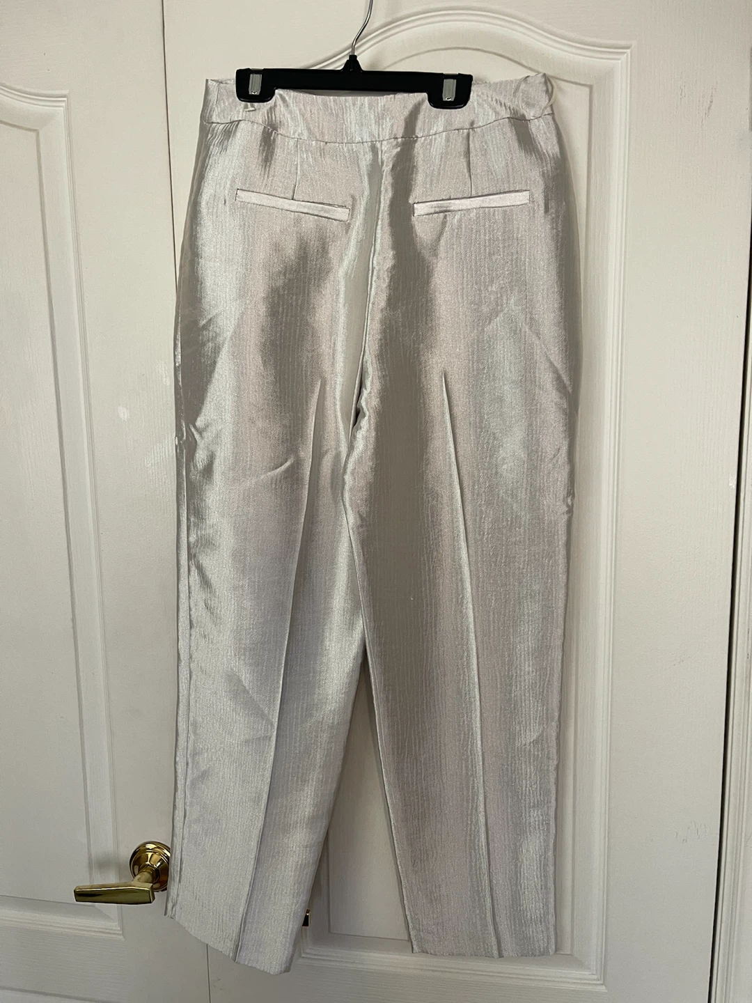 Topshop Metallic Silver Trousers - photo 3