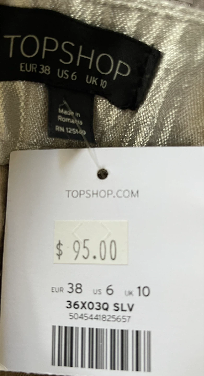 Topshop Metallic Silver Trousers - photo 4
