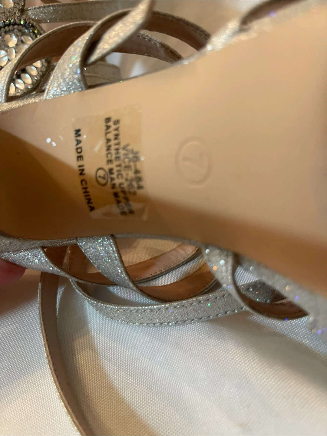 Silver Heels Size 7 - photo 4