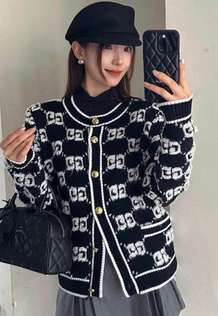GG Pattern Knit Cardigan - photo 2