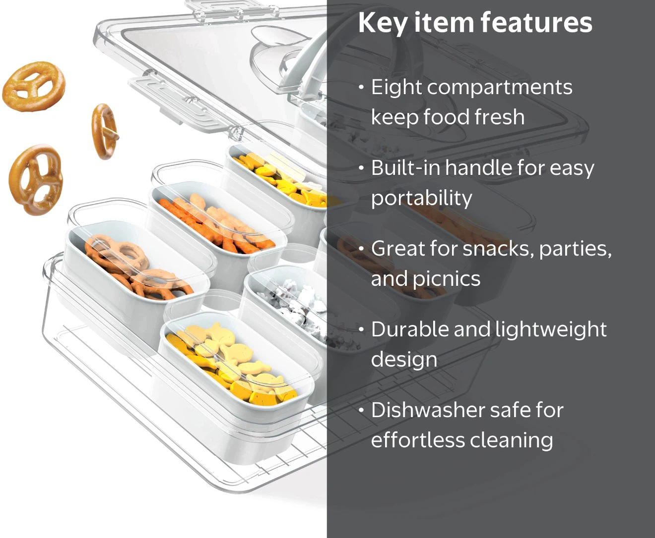 8-Compartment Snack Storage Container - photo 3