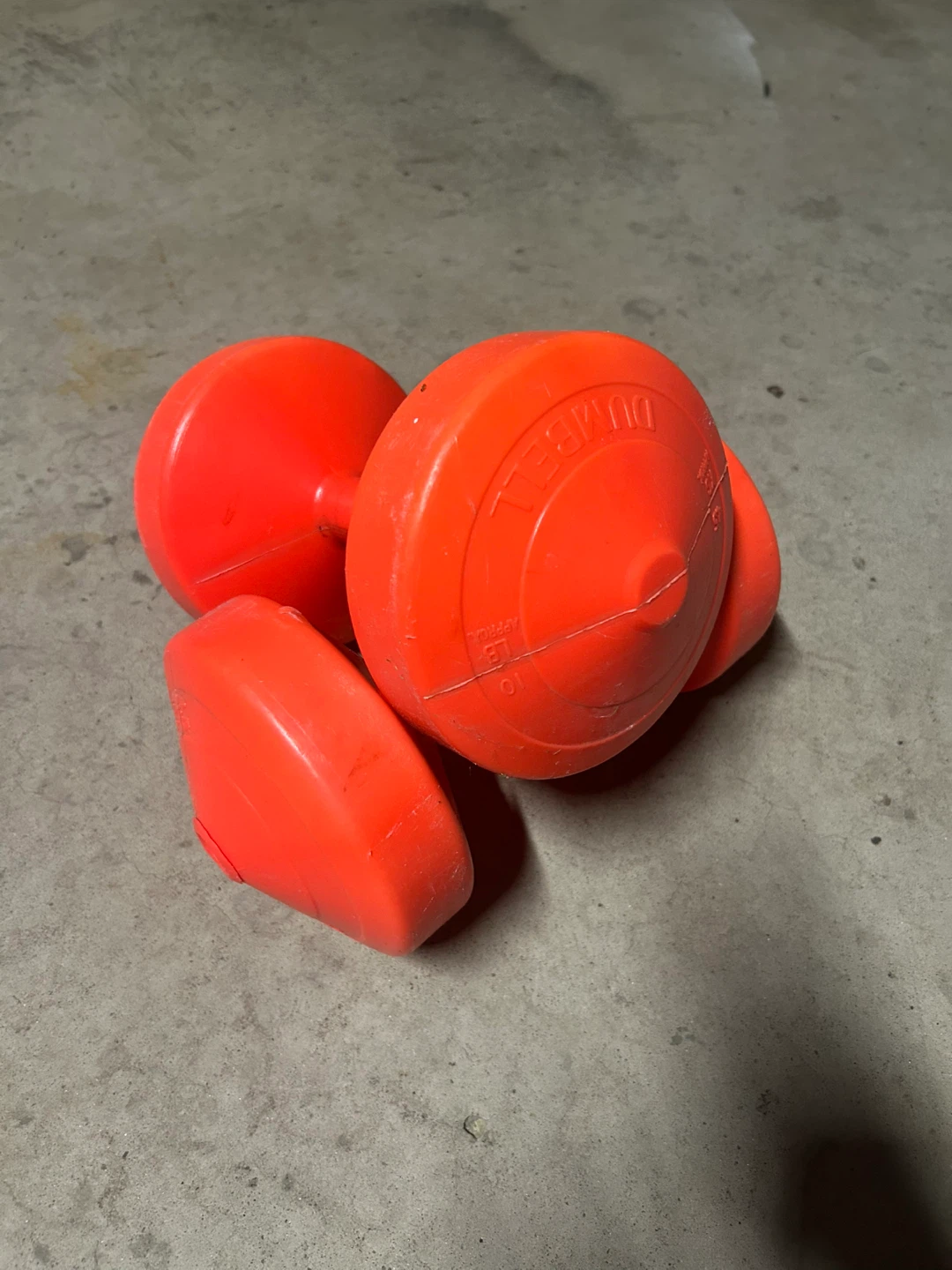 Two 10lb Orange Dumbbells - photo 2
