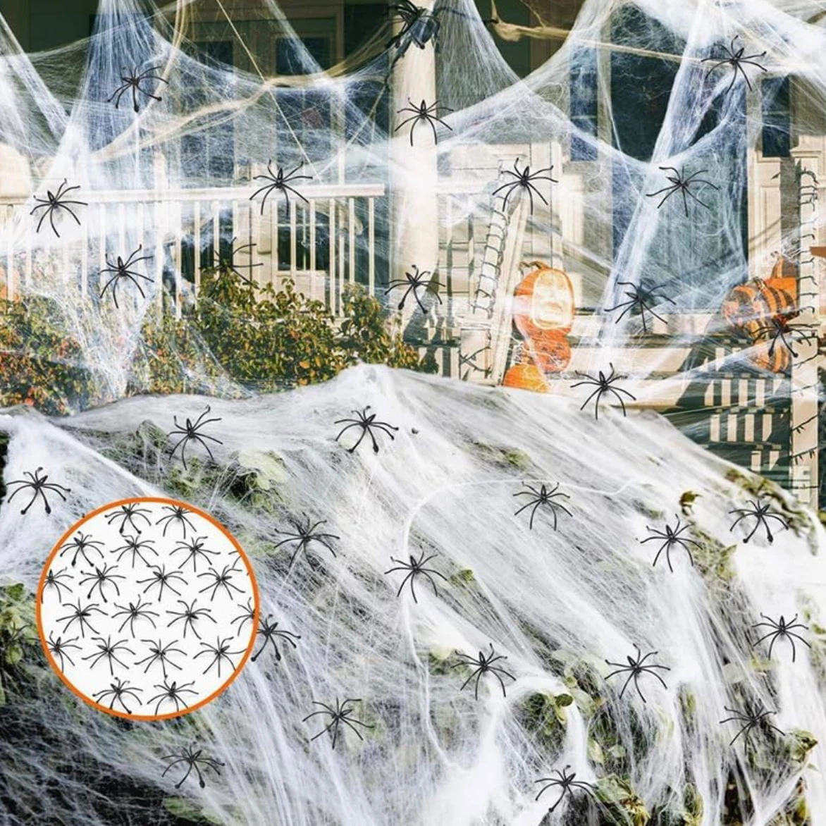 Brand New Halloween Stretch Spider Webs Decor