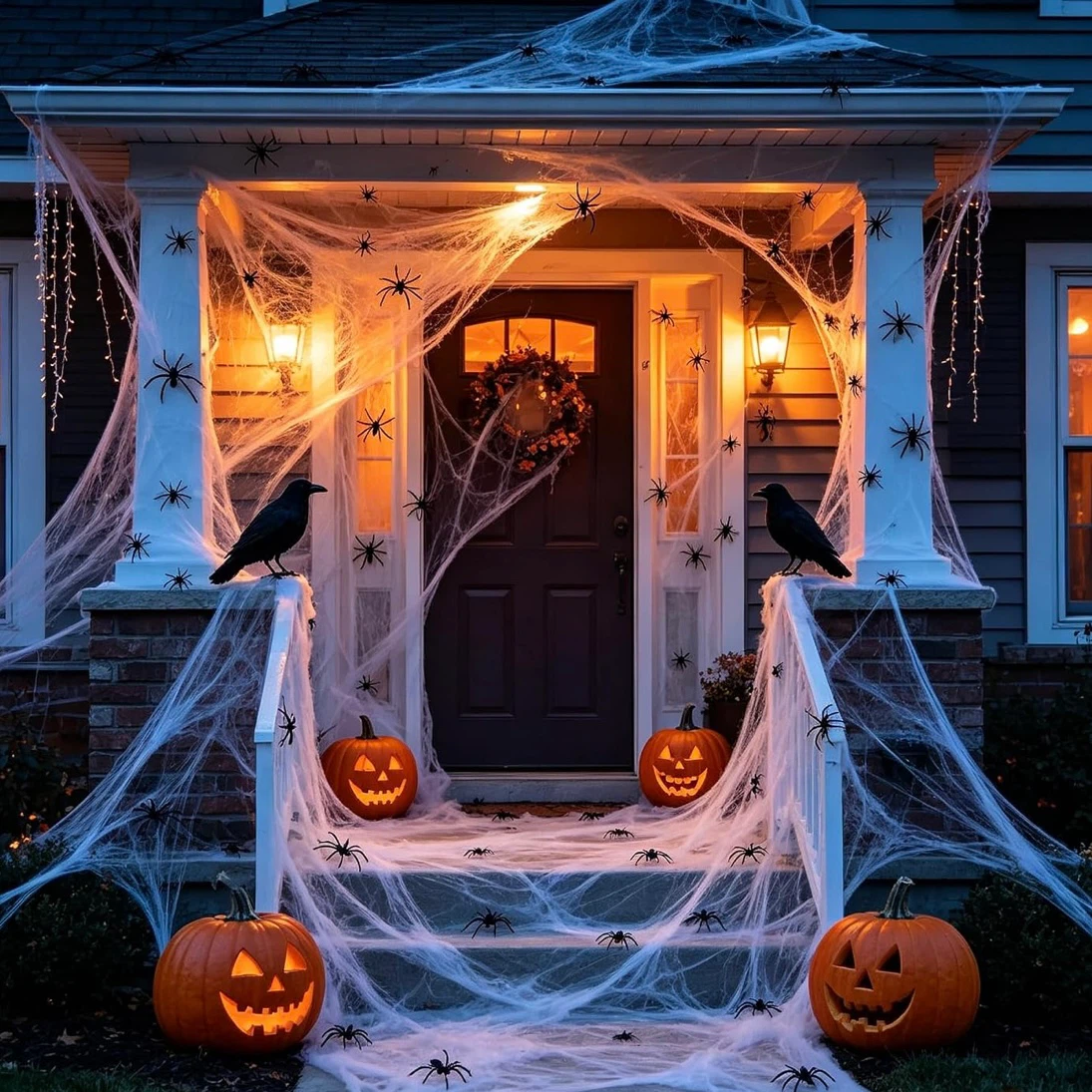 Brand New Halloween Stretch Spider Webs Decor - photo 5