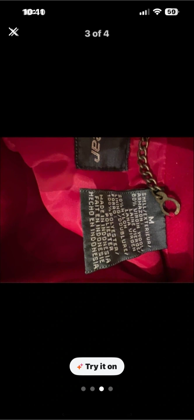 Liz Wear Red Virgin Wool Blend Jacket - photo 3