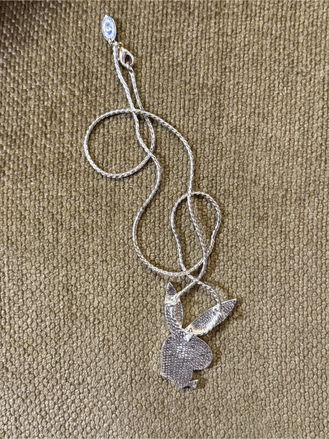 Authentic Playboy Bunny Crystal Pendant Necklace - photo 3