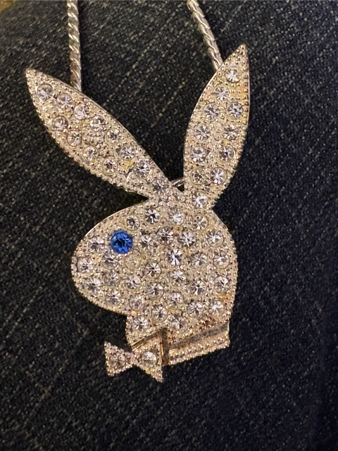 Authentic Playboy Bunny Crystal Pendant Necklace - photo 4