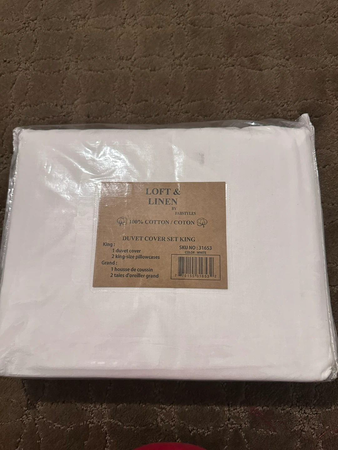 Loft & Linen King Duvet Cover Set
