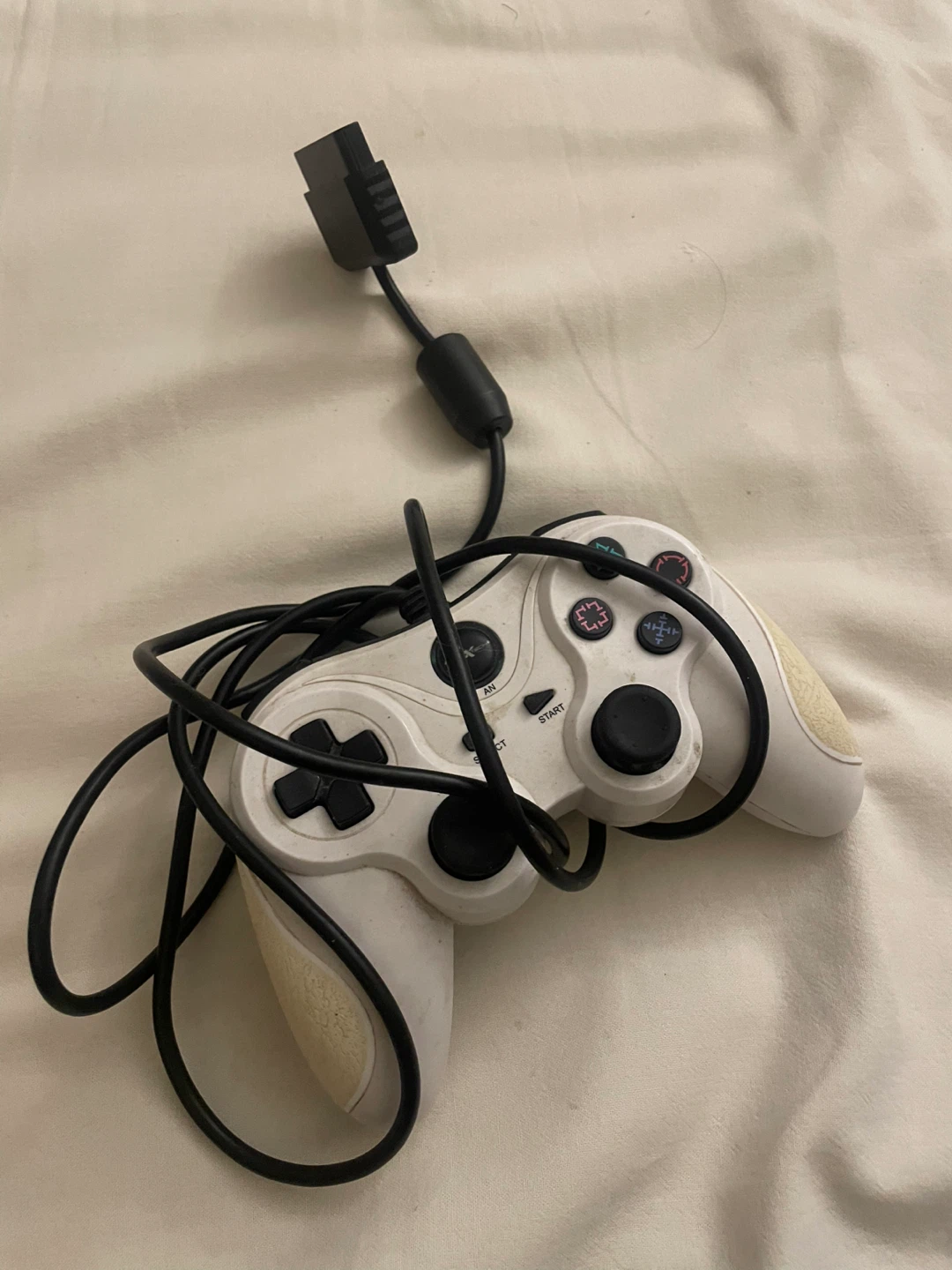 White Wired Game Controller