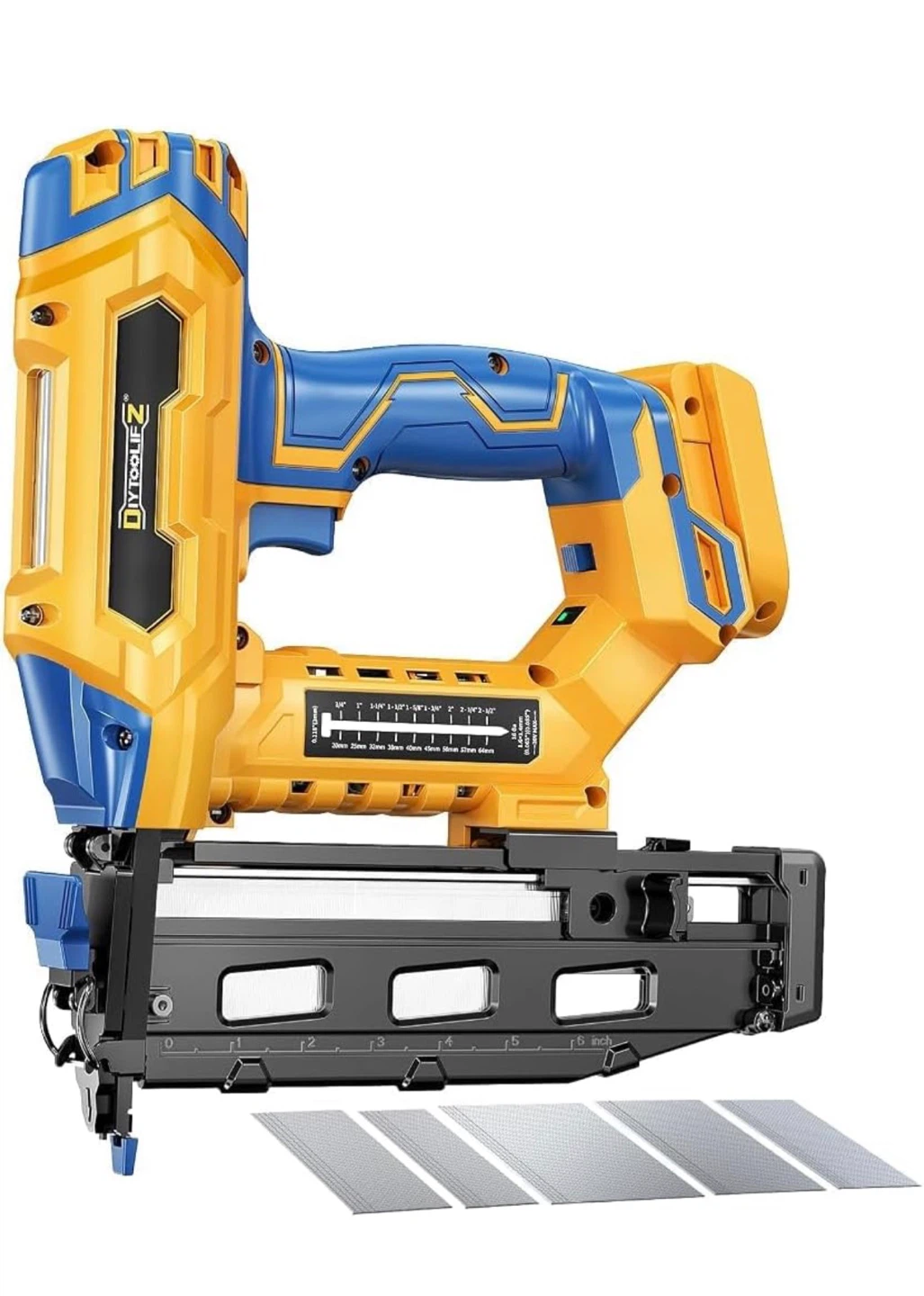 Cordless 16GA Finish Nailer Compatible with Dewalt Battery
