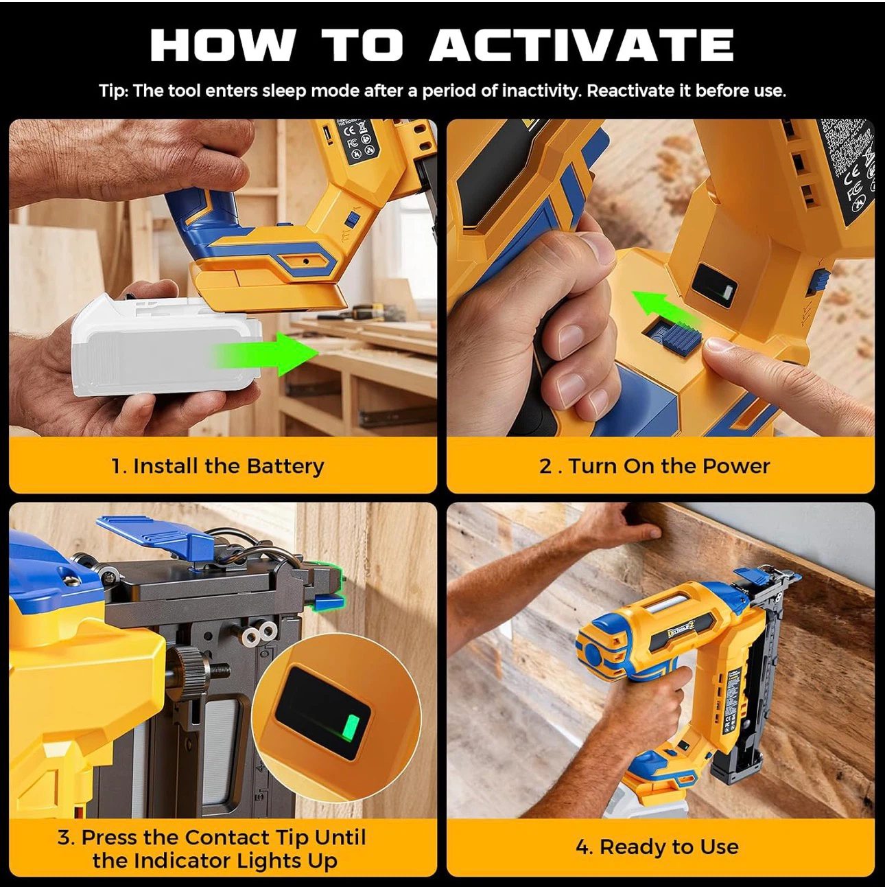 Cordless 16GA Finish Nailer Compatible with Dewalt Battery - photo 2