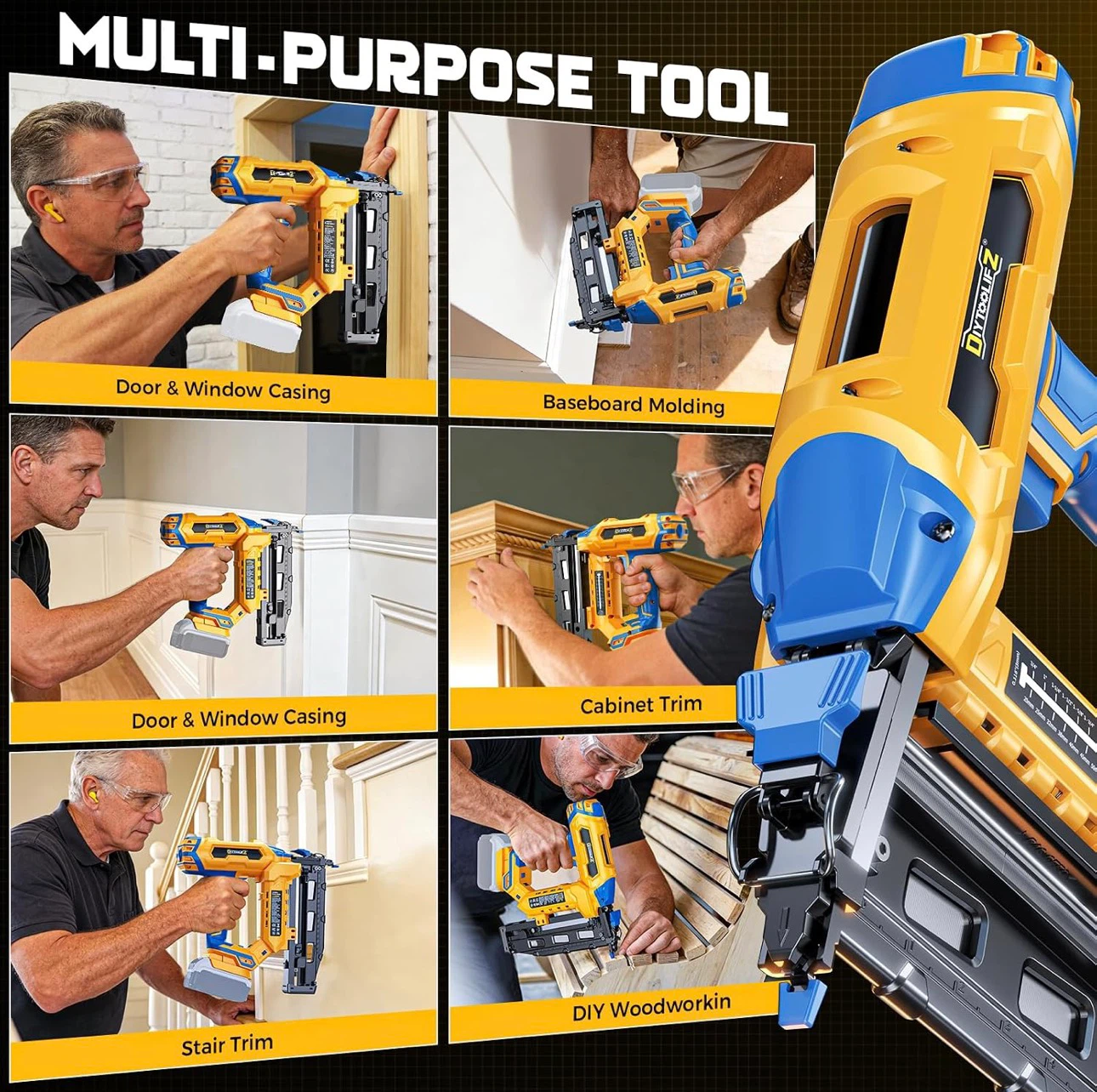 Cordless 16GA Finish Nailer Compatible with Dewalt Battery - photo 4