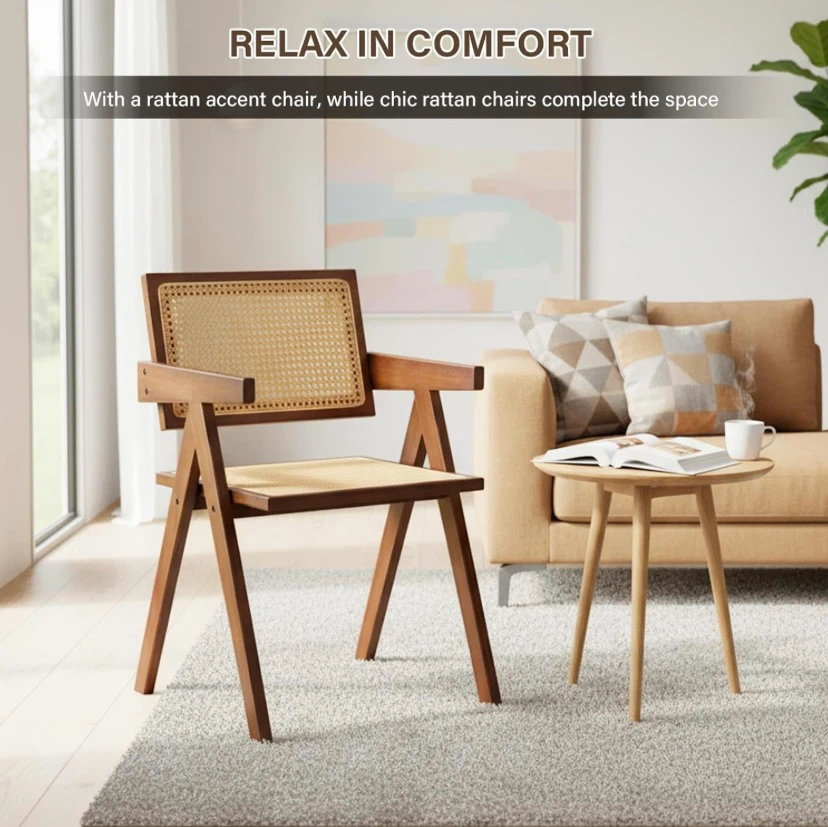 New Rattan Accent Side Chair