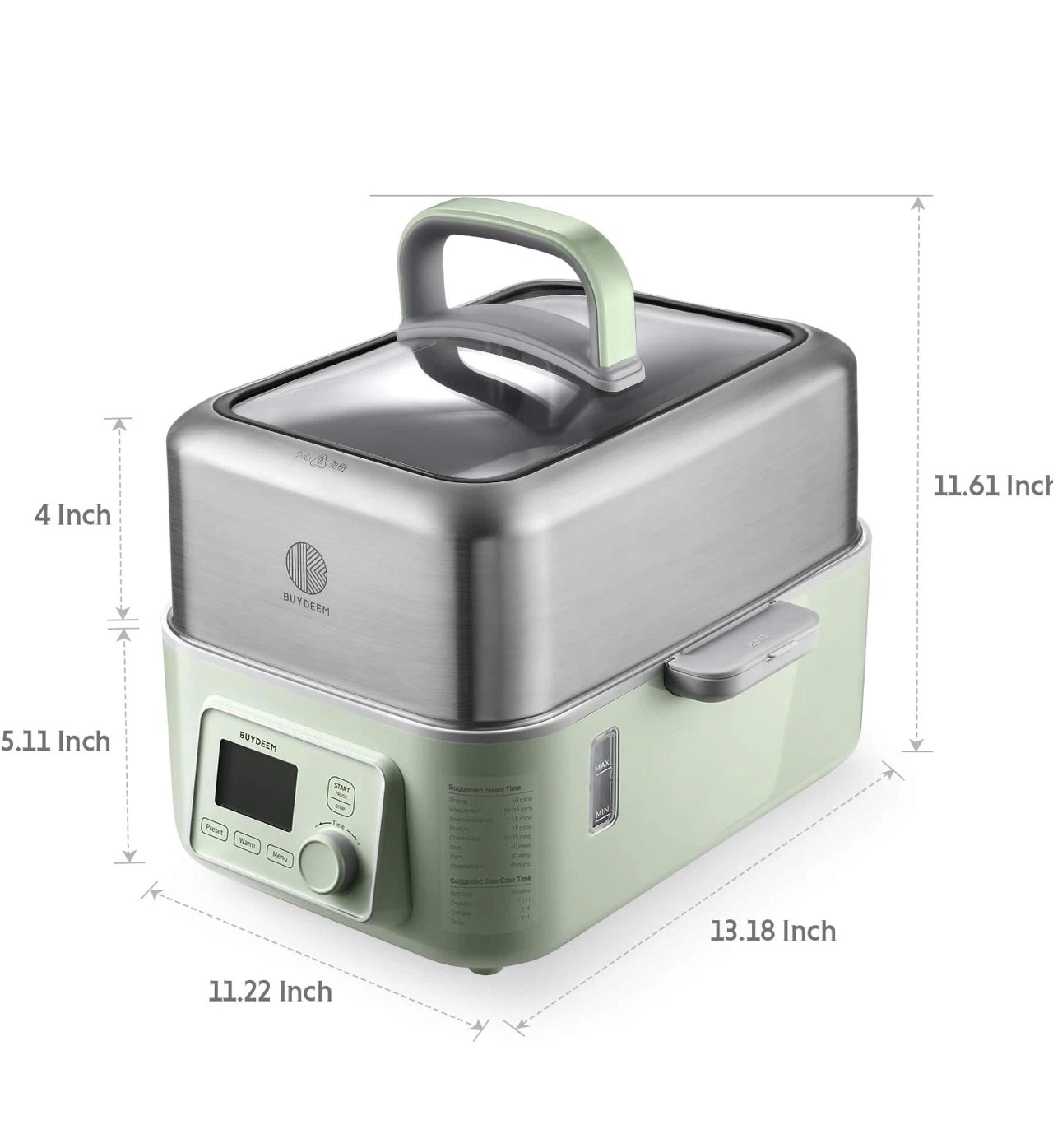 BUYDEEM G553 5.3Qt Electric Food Steamer, - photo 4
